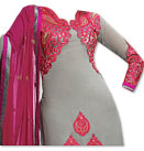 Grey/Pink Georgette Suit- Indian Semi Party Dress