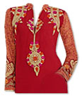 Red Georgette Suit- Indian Semi Party Dress