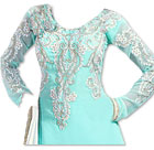 Sea Green Georgette Suit- Indian Semi Party Dress