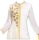 White/Mustard Chiffon Suit- Indian Dress