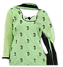 Light Green/Black Georgette Suit- Indian Semi Party Dress