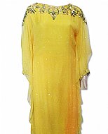 Yellow Chiffon Suit- Indian Semi Party Dress