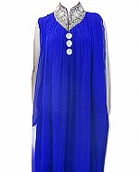 Royal Blue Chiffon Suit- Indian Semi Party Dress