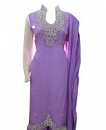 Lilac Chiffon Suit- Indian Clothes