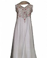 White Net Suit- Indian Semi Party Dress