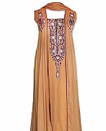 Fawn Chiffon Suit- Indian Clothes