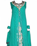 Sea Green Chiffon Suit- Indian Semi Party Dress