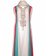 White Chiffon Suit- Indian Clothes