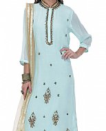 Light Turquoise Georgette Suit- Pakistani Casual Dress