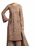 Fawn Chiffon Suit- Indian Dress