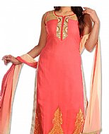 Peach Chiffon Suit- Indian Semi Party Dress