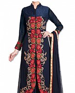 Navy Blue Chiffon Suit- Indian Dress