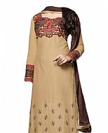 Beige Georgette Suit- Indian Semi Party Dress