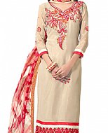 Ivory Georgette Suit- Indian Semi Party Dress