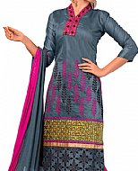 Dark Grey Georgette Suit- Indian Semi Party Dress