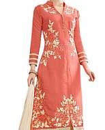 Peach Cotton Suit- Indian Semi Party Dress