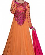 Orange/Pink Chiffon Georgette Suit