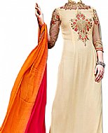 Off-white Chiffon Suit- Indian Dress