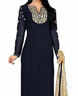 Navy Blue Georgette Suit- Indian Semi Party Dress