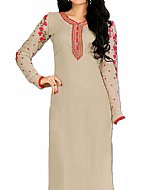 Ivory Georgette Suit- Indian Semi Party Dress