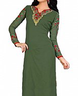 Pistachio Green Georgette Suit- Indian Semi Party Dress