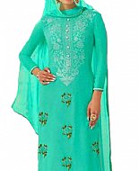 Turquoise Chiffon Suit- Indian Dress