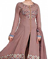 Tea Pink/Blue Georgette Suit- Indian Semi Party Dress