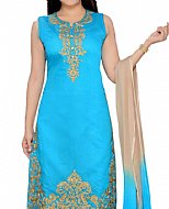 Turquoise Georgette Suit- Indian Semi Party Dress