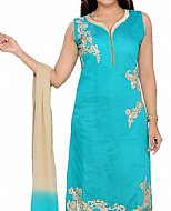 Turquoise Georgette Suit- Indian Semi Party Dress