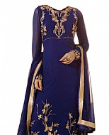 Blue Chiffon Suit- Indian Semi Party Dress