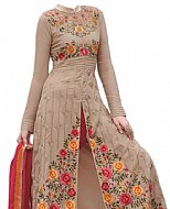 Beige Georgette Suit- Indian Semi Party Dress