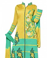 Yellow/Sea Green Georgette Suit- Indian Dress