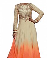 Ivory/Peach Chiffon Suit- Indian Dress