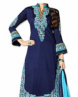 Navy Blue Georgette Suit- Indian Semi Party Dress