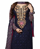 Navy Blue Chiffon Suit- Indian Dress