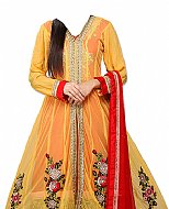 Yellow Net Suit- Indian Semi Party Dress