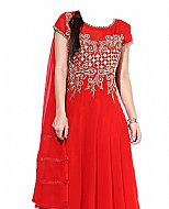 Red Chiffon Suit- Indian Dress