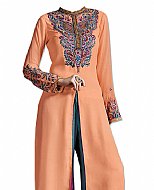 Peach Georgette Suit- Indian Semi Party Dress