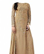 Beige Georgette Suit- Indian Semi Party Dress