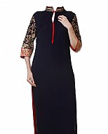 Navy Blue Georgette Suit- Indian Semi Party Dress