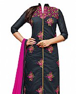 Dark Grey Georgette Suit- Indian Semi Party Dress