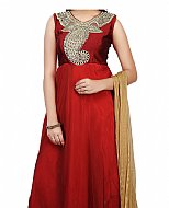 Red Chiffon Suit- Indian Dress