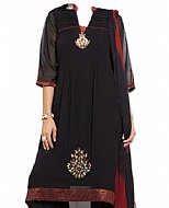 Black Chiffon Suit- Indian Semi Party Dress