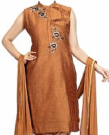 Copper Silk Suit- Indian Semi Party Dress