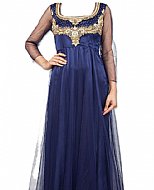 Navy Blue Net Suit- Indian Semi Party Dress