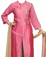 Tea Pink Silk Suit- Indian Semi Party Dress