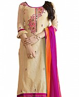 Ivory/Purple Georgette Suit- Indian Dress