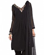 Black Chiffon Suit- Indian Dress