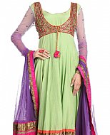 Light Green/Purple Chiffon Suit- Indian Dress