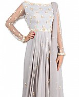 Light Grey Net Suit- Indian Semi Party Dress